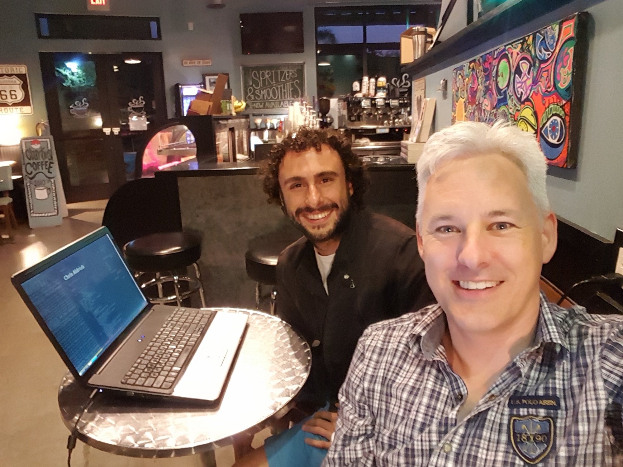 Photo of Homebrew Website Club Los Angeles with Chris and Angelo
