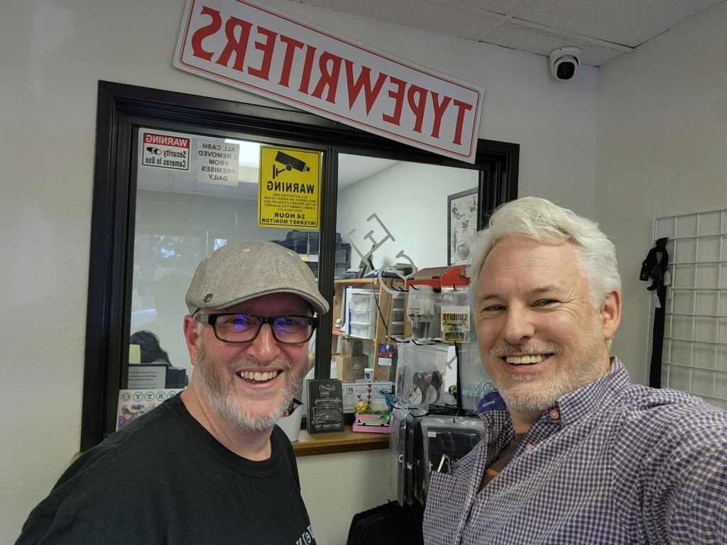Selfie of Chris Aldrich and Gregory Short at Typewriter Muse
